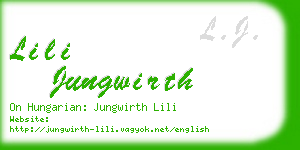 lili jungwirth business card